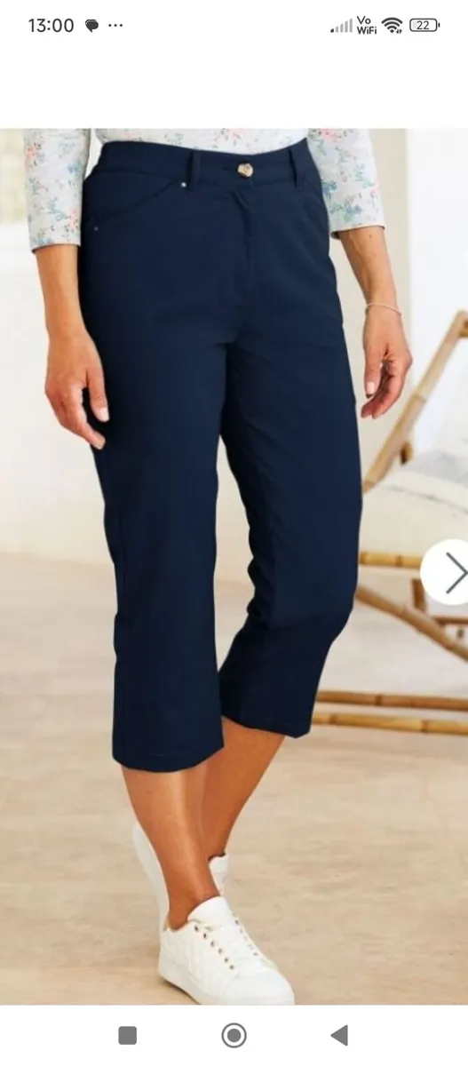 Navy Skinny Cropped Jeans, Size 10. New - Image 2