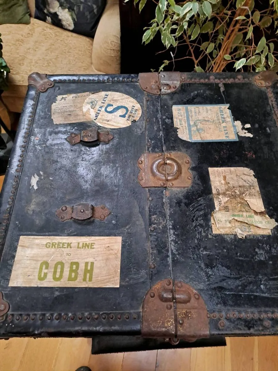 Antique Steamer Trunk - Image 3