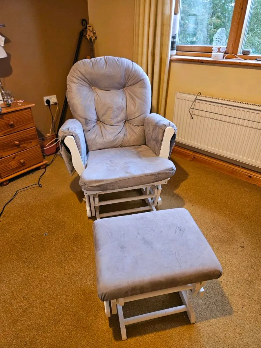 Babylo Glider Feeding Chair and Footstool. - Image 1