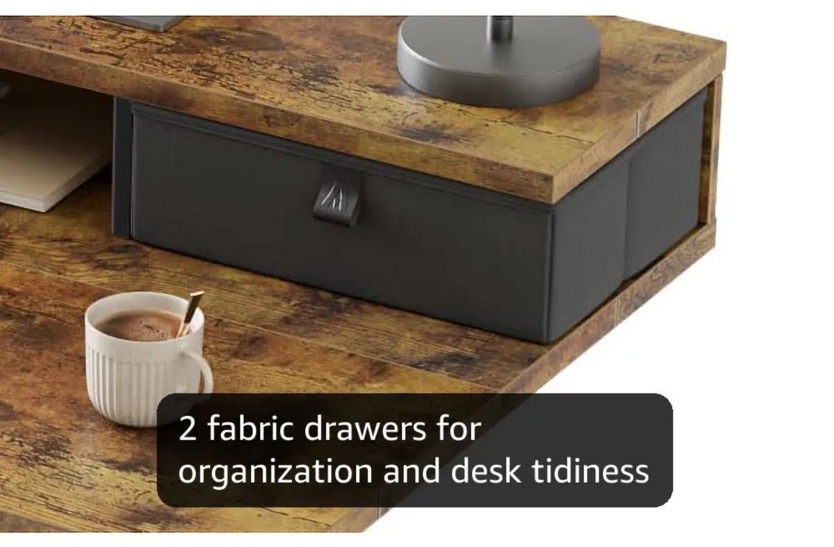 Electric Adjustable Height Desk with 2 Drawers, 12 - Image 2