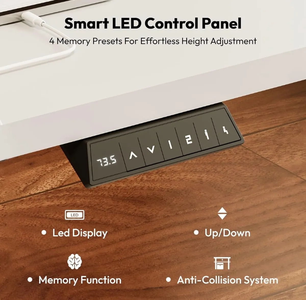 Electric Standing Desk ONE PIECE 110 x 54 Height A - Image 3
