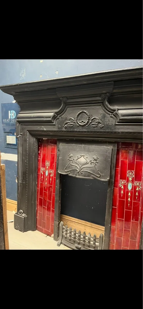 Fireplace Antique cast iron 63 wide 58 high - Image 2