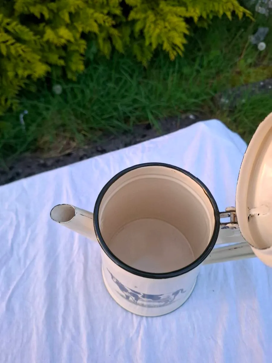 Cow enamel coffee pot postage possible - Image 2