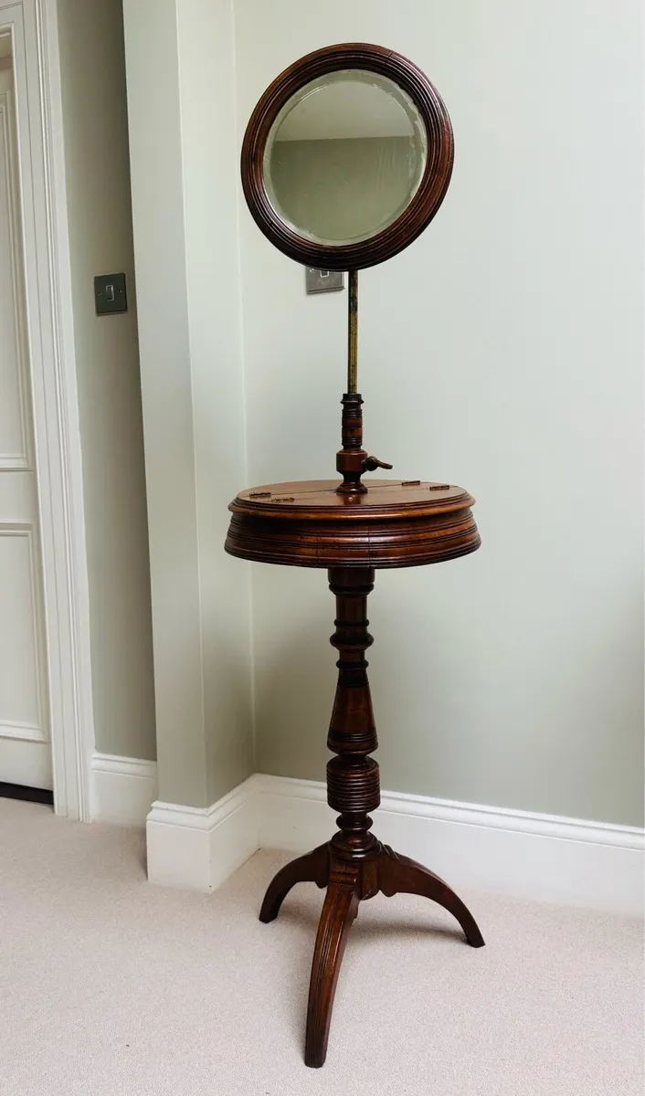 Antique Mahogany Shaving / Makeup Stand - Image 2