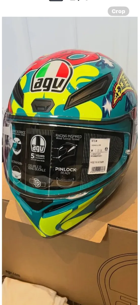 Brand new Agv Rossi motorbike helmet - Image 1