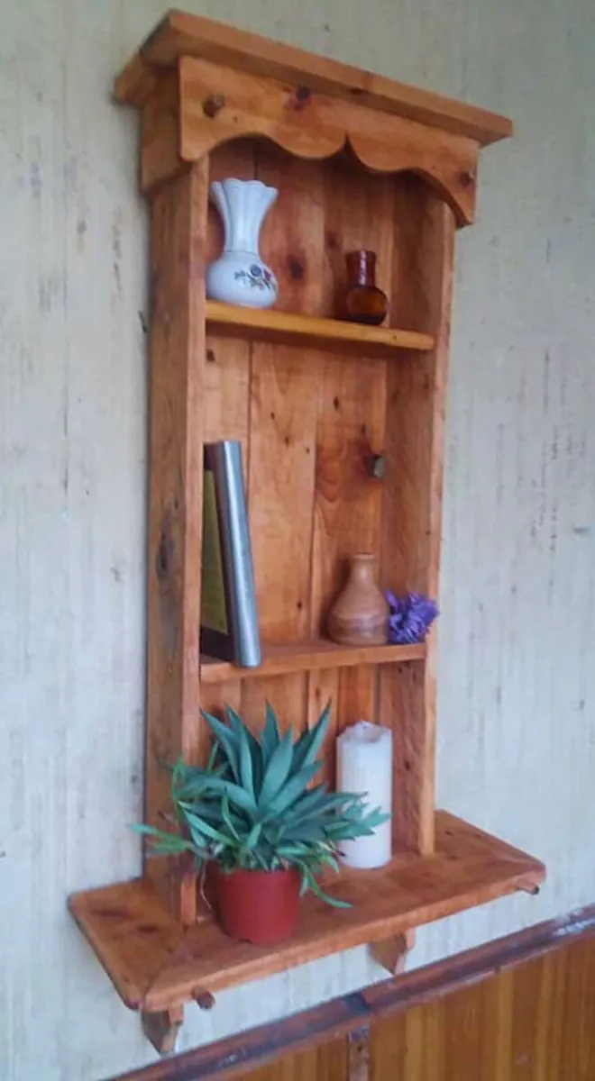 Rustic floating wall shelved display / storage - Image 1
