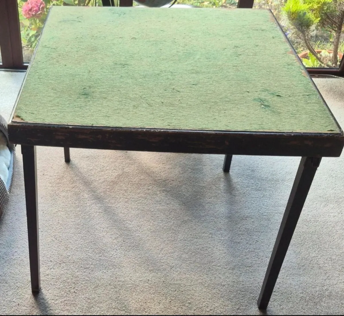 Antique folding games / card table - Image 1