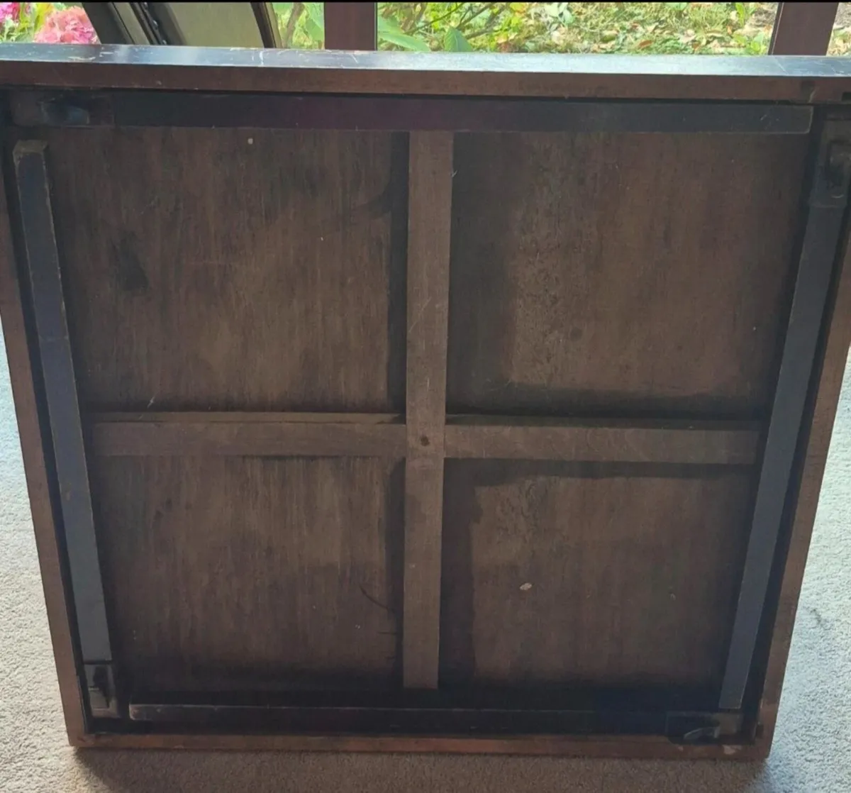 Antique folding games / card table - Image 4