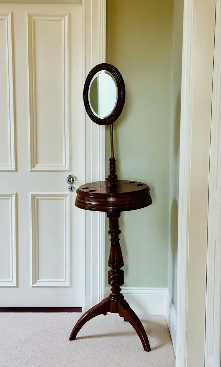 Antique Mahogany Shaving / Makeup Stand - Image 1