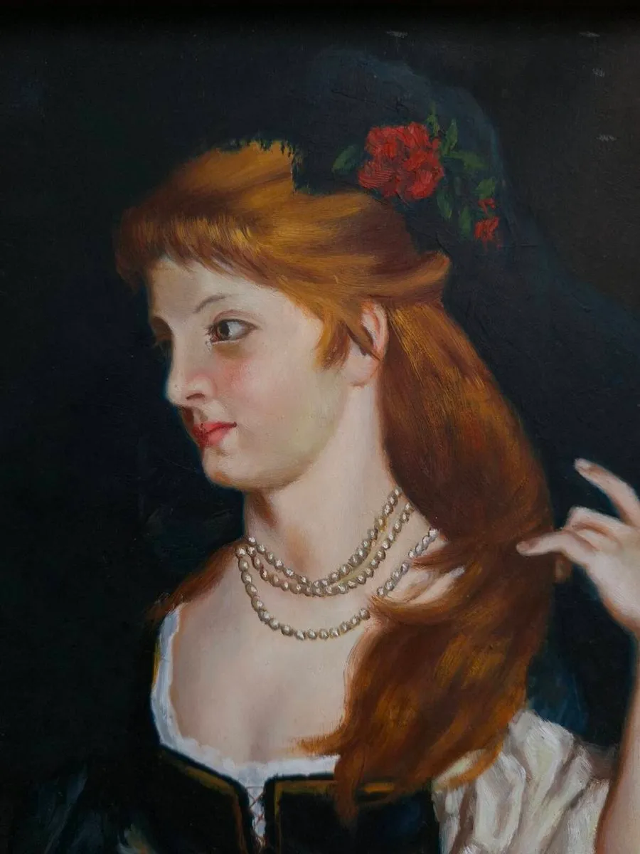 Beautiful Antique Oil Painting in a Gold frame - Image 3