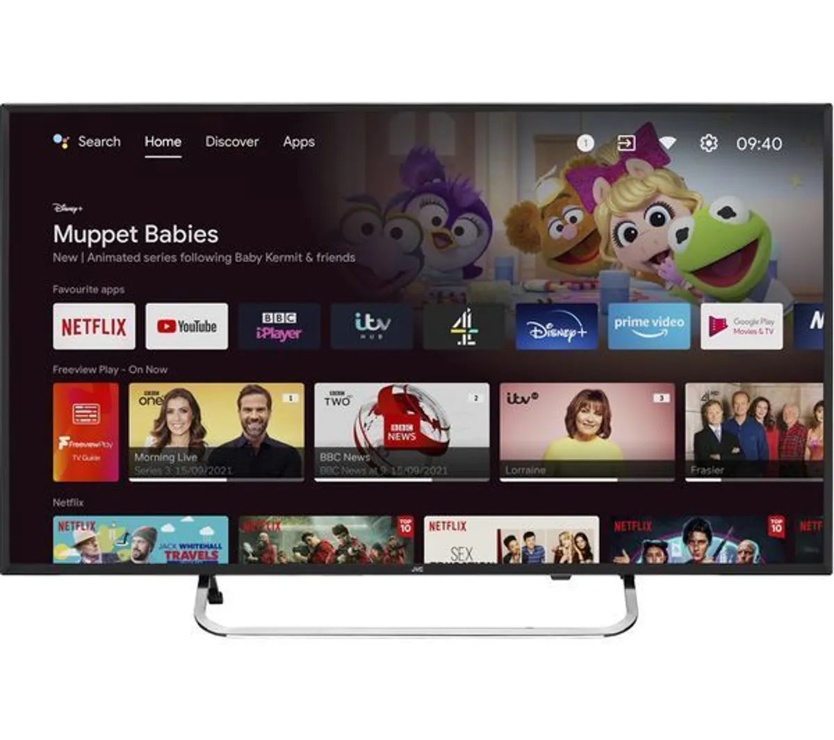 PRICE DROP!!! JVC LT-40CA790 40-Inch Smart Full HD LED TV | Android TV with Google Assistant, Chromecast Built-in, Netflix, YouTube & Disney+ Cheap Smart TV Gaming TV, Bedroom TV Please read my ad PRICED TO SELL - Image 1