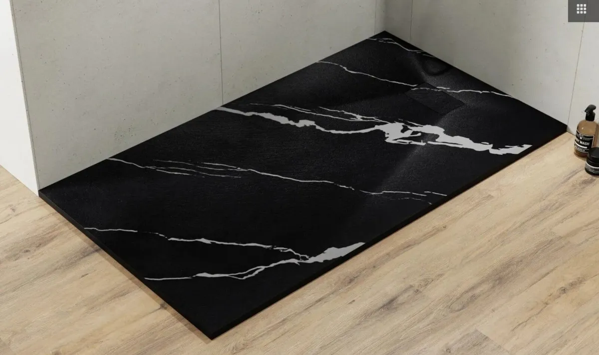 Slim Black rectangular shower tray 120x90 2.6