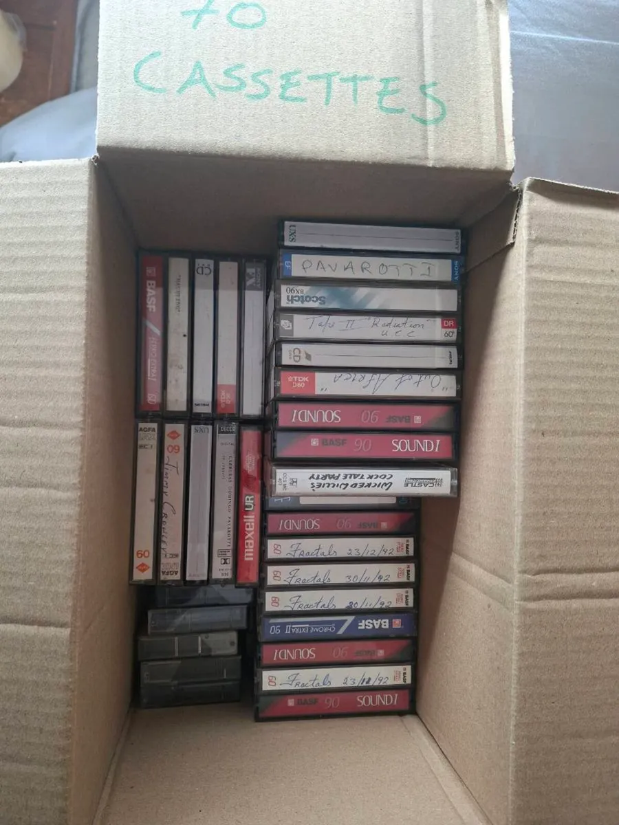 Box of 70 Cassette tapes