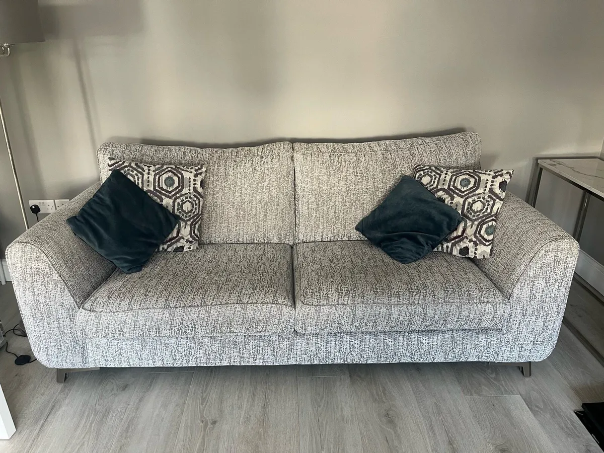 Two couches and dining table & chairs - Image 1