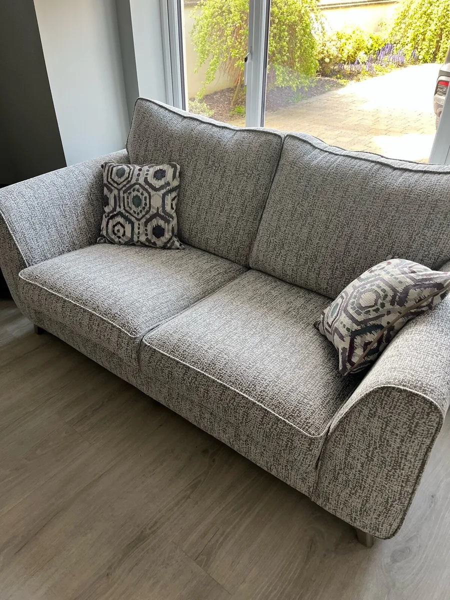 Two couches and dining table & chairs - Image 2