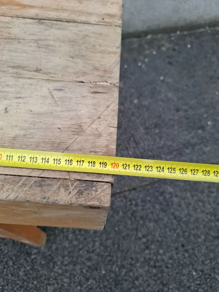Childs Timber Work Bench c/w 2 Record  No 57 VIce - Image 3