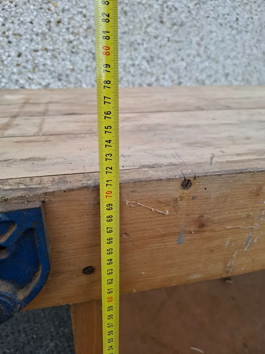 Childs Timber Work Bench c/w 2 Record  No 57 VIce - Image 2