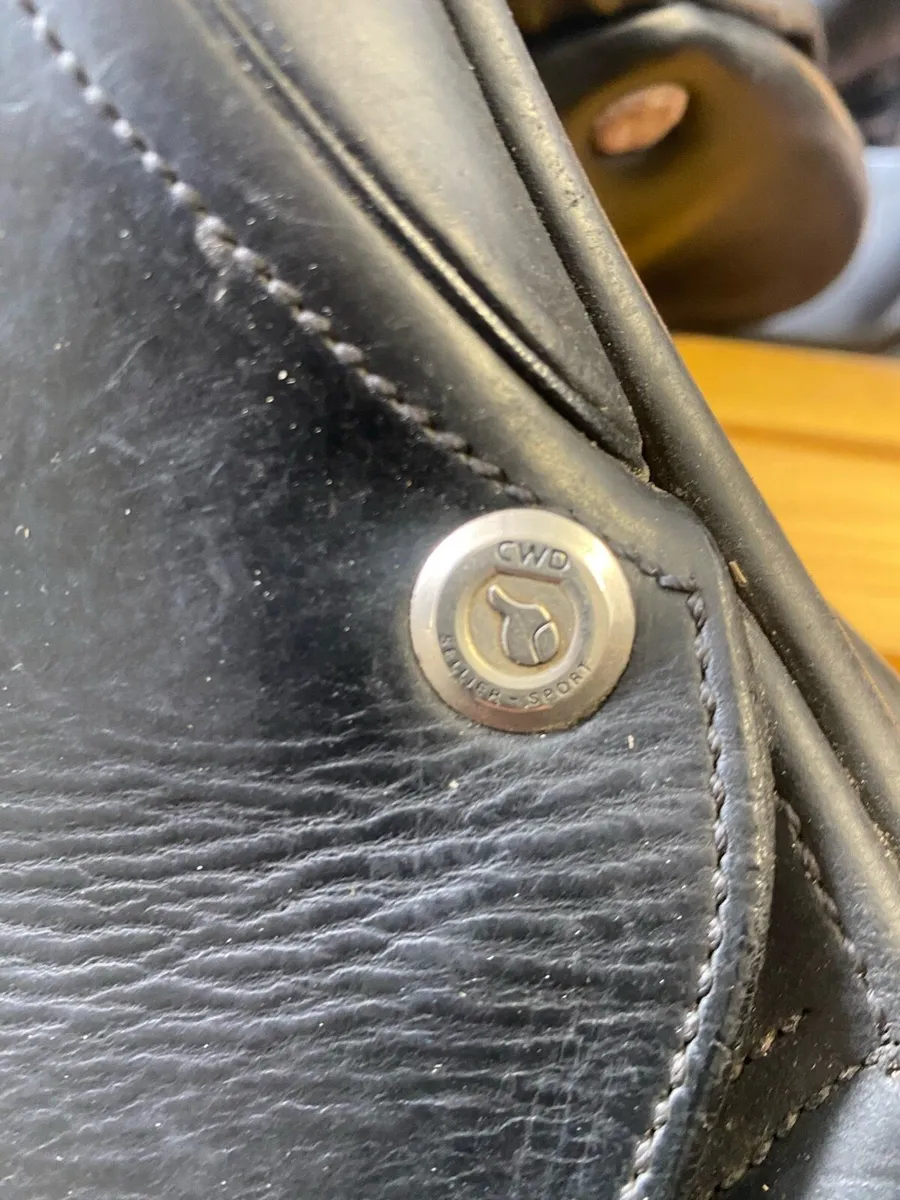 CWD 15.5 black Leather jumping saddle - Image 2
