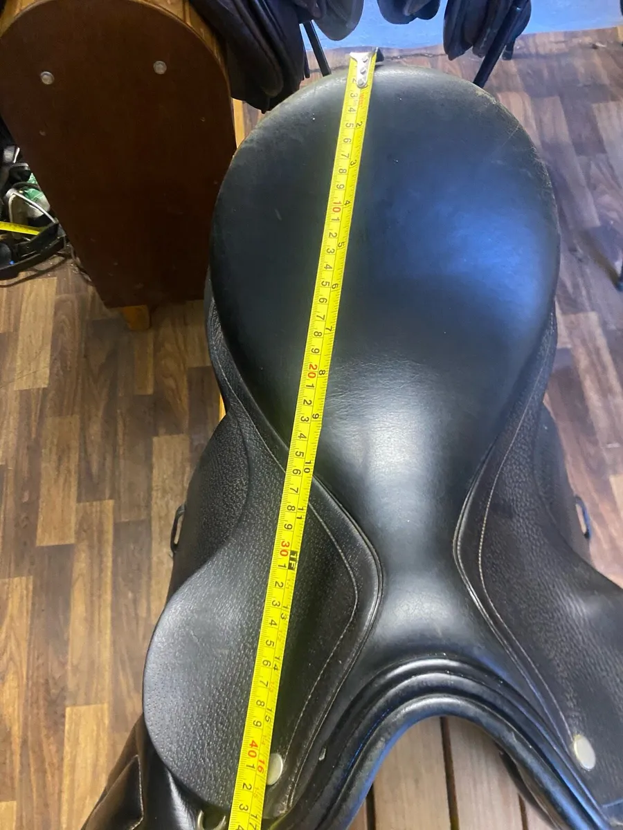 16” medium wide black Leather pony saddle - Image 4