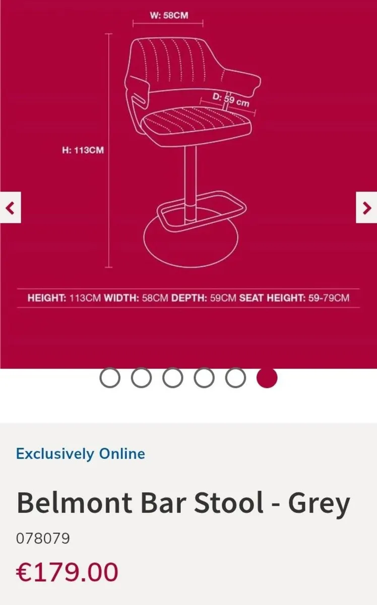 Leather Quality Adjustable bar stools set - Image 3