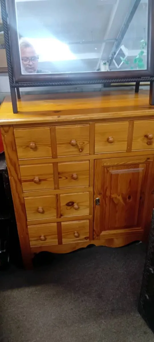 Small Solid Pine Sideboard With Drawers - Image 1