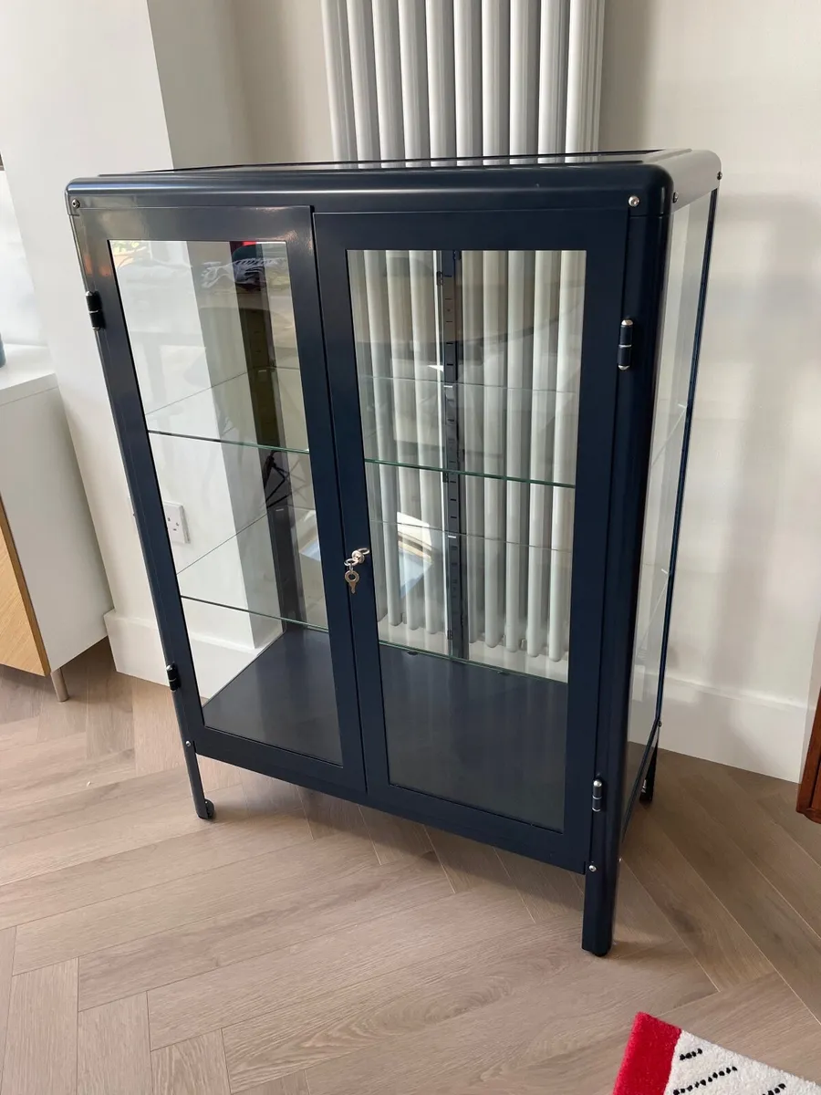 IKEA metal cabinet with glass doors - Image 4