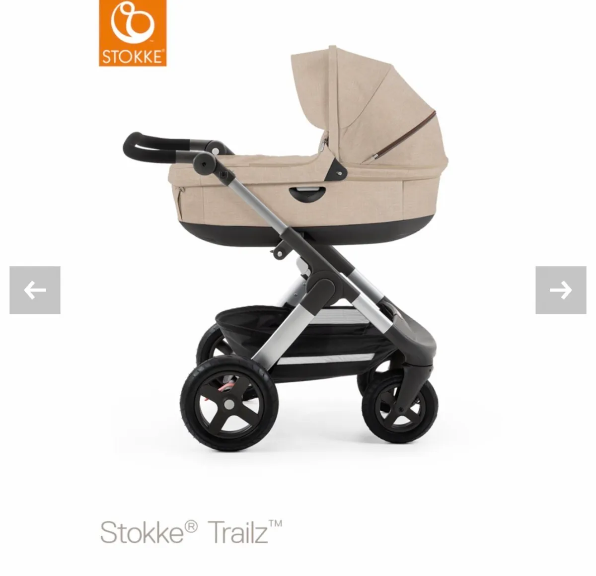 Stokke pram travel system & car seat  (beige) - Image 1