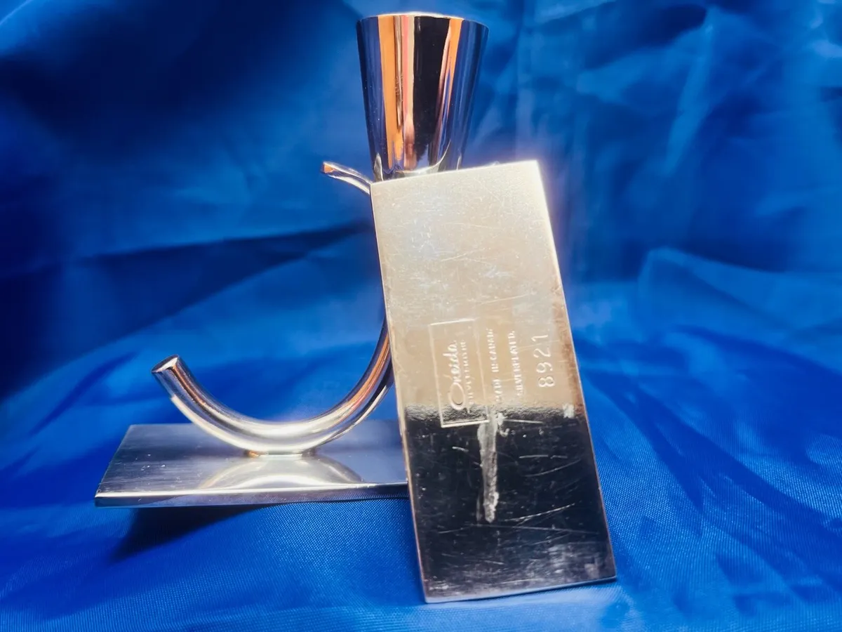Silver plated candle holders - Image 4