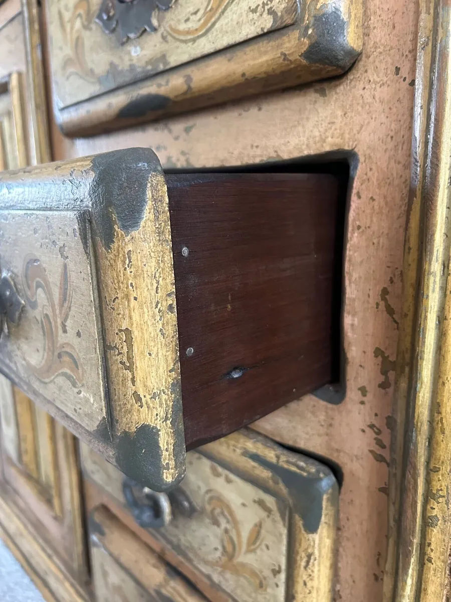 European Painted Wood Console Cabinet, 19th cen - Image 2