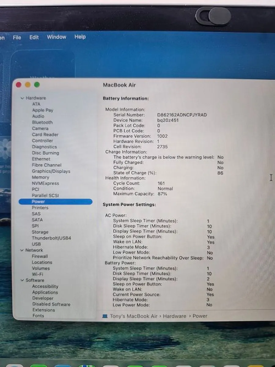 Macbook Air M1 Rare 16gb Ram, 512gb Ssd,  Pristine / Low Cycles - Image 4