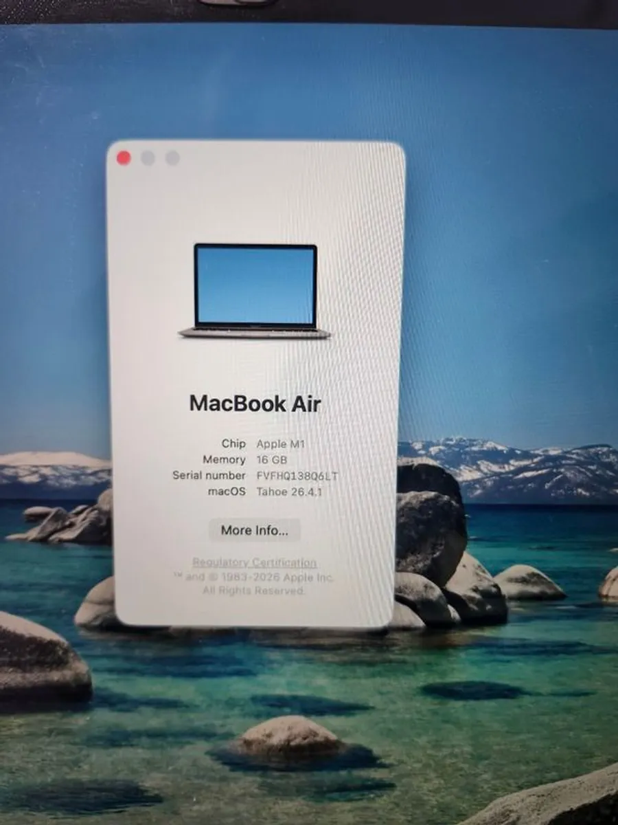 Macbook Air M1 Rare 16gb Ram, 512gb Ssd,  Pristine / Low Cycles - Image 3