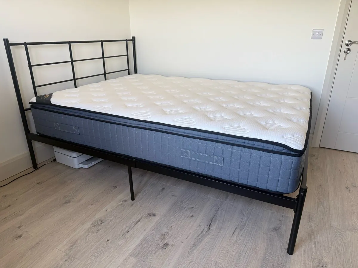 King size metal bed frame & Honey B mattress - Image 2