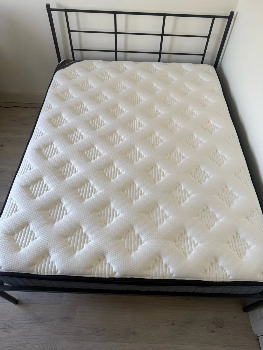 King size metal bed frame & Honey B mattress - Image 3