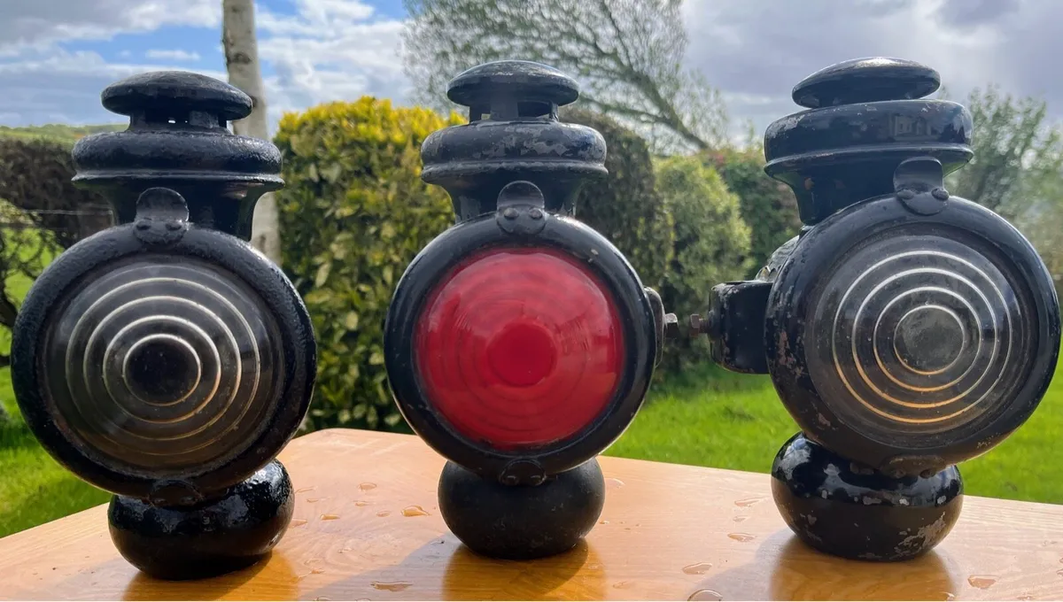 vintage Ford Model T kerosene tail lamps - Image 1