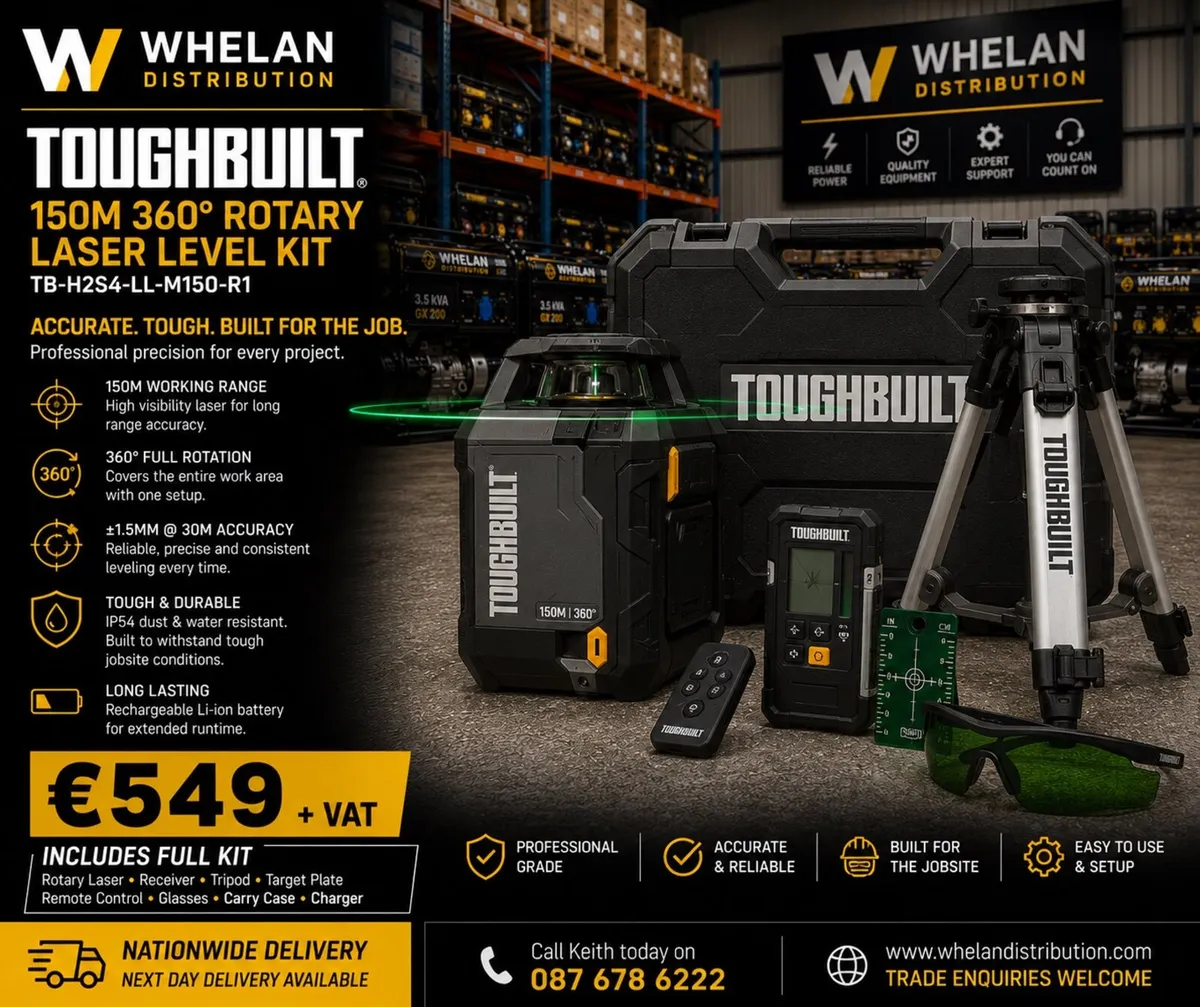 Toughbuilt 150M Rotary Laser Level - Image 1