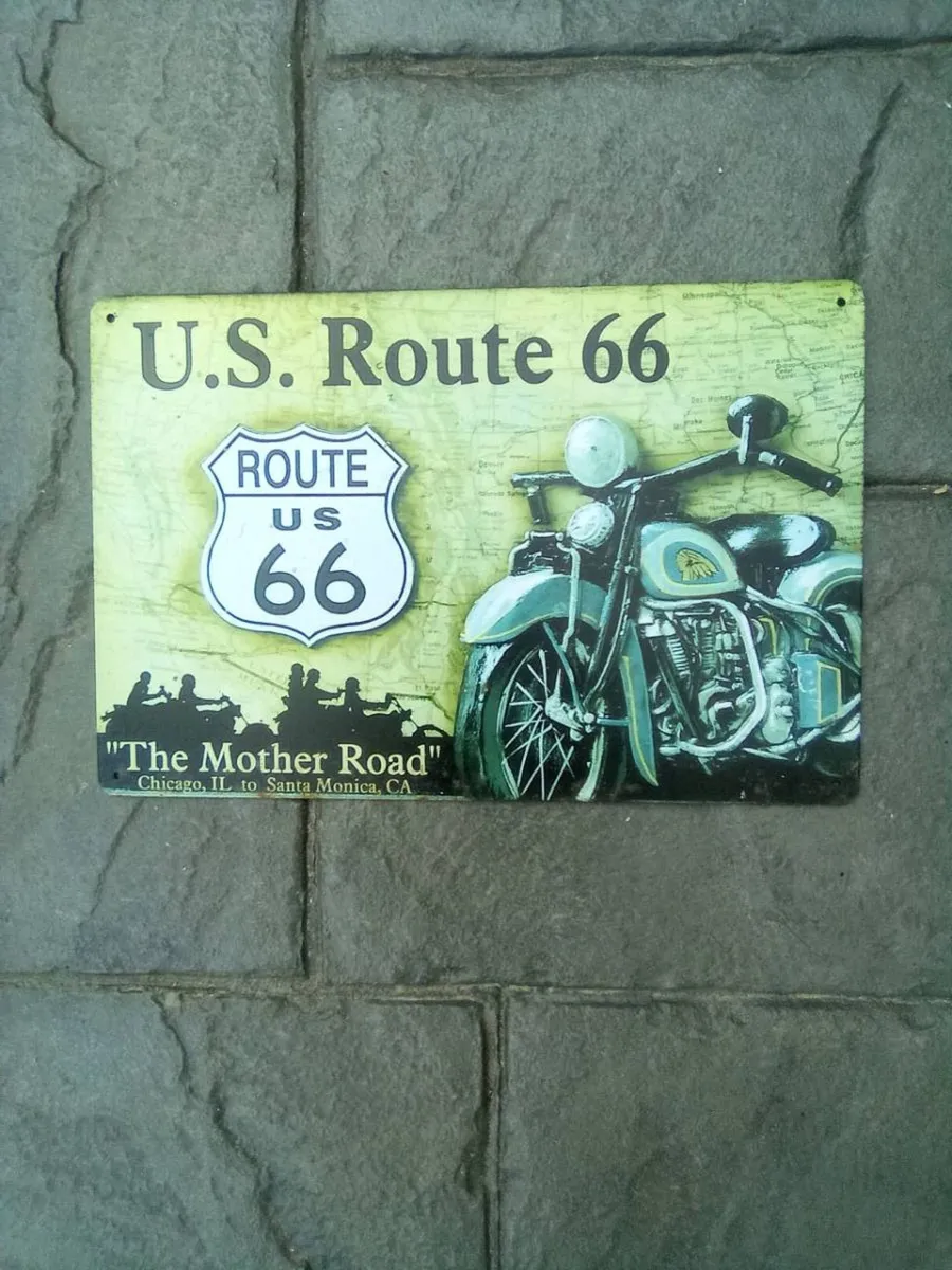 ROUTE.  66. TIN.  ENAMEL.   SIGN - Image 2