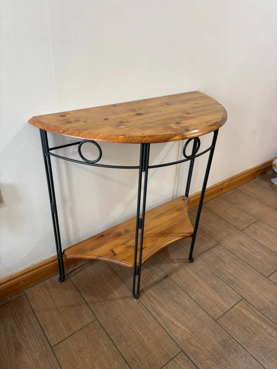 Wood & Metal Hall Table - Image 1
