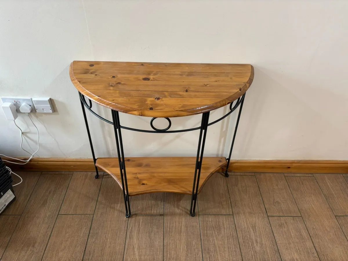 Wood & Metal Hall Table - Image 2