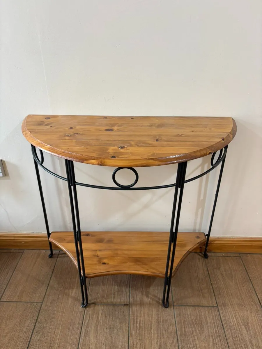 Wood & Metal Hall Table - Image 4