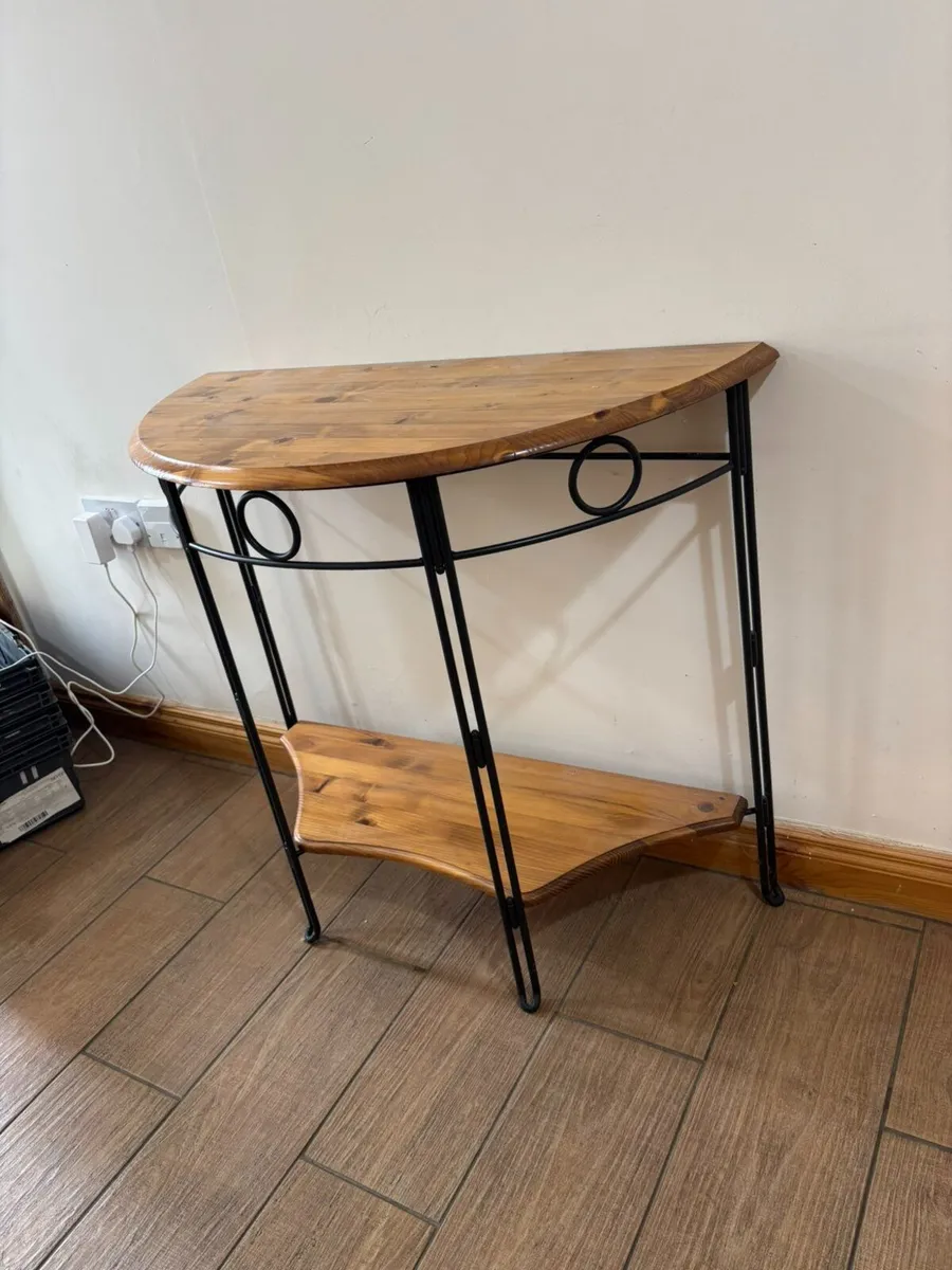 Wood & Metal Hall Table - Image 3