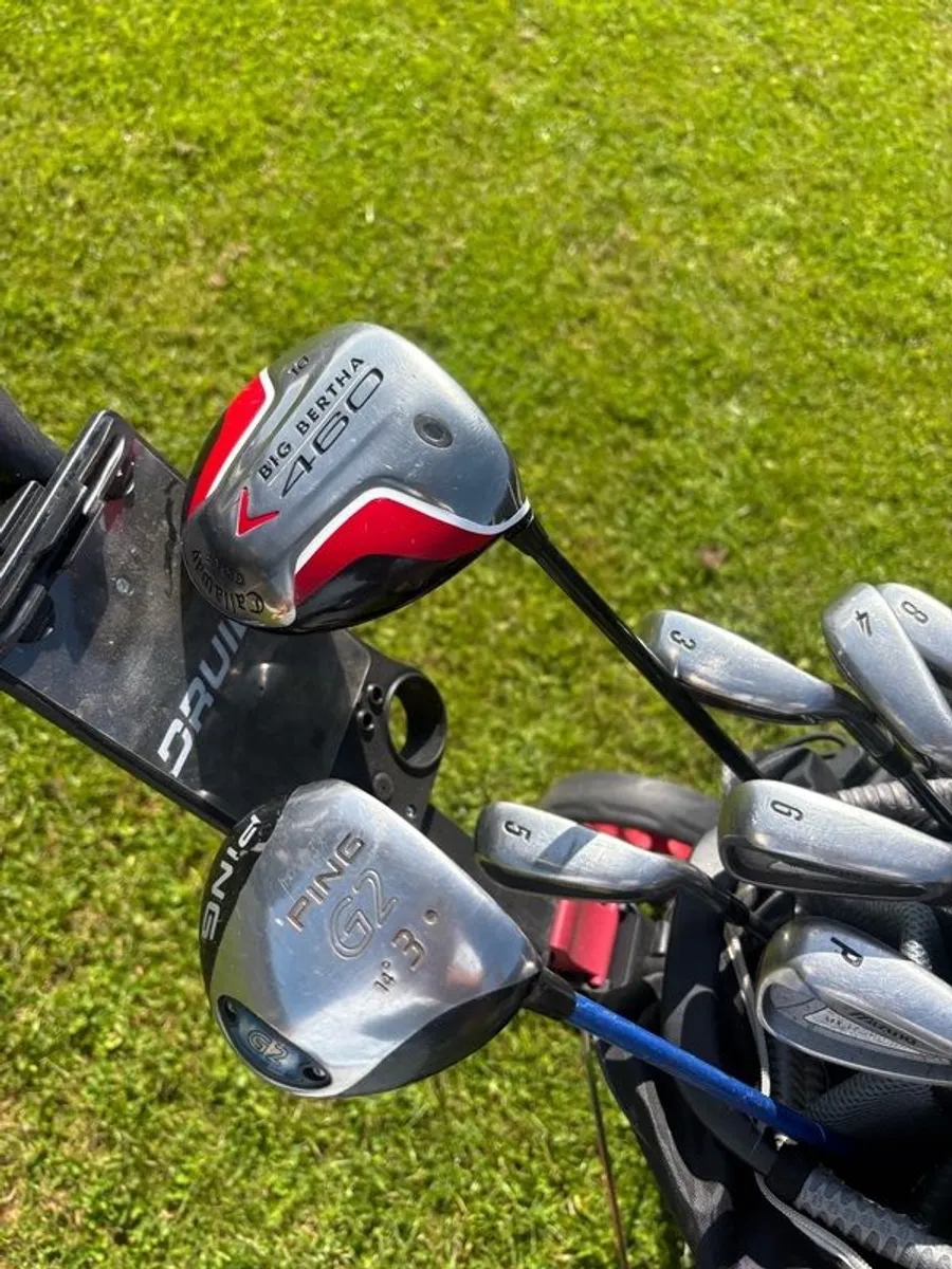Full set of golf clubs, driver, bag & trolley - Image 2