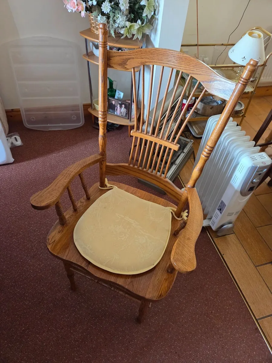 Oak Dining Table & Chairs - Image 2