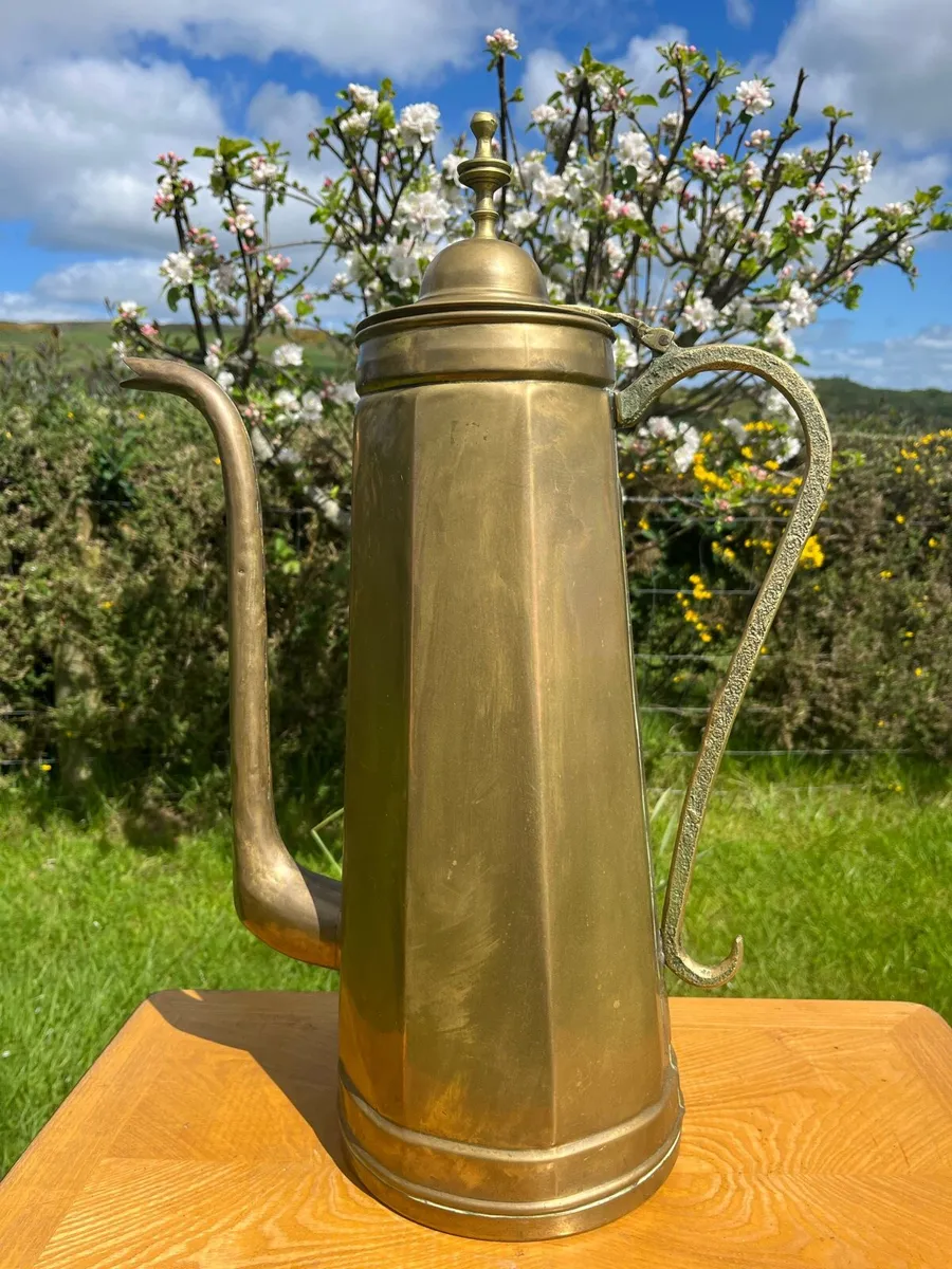 Vintage Brass Coffee pot - 54cm in height - - Image 1