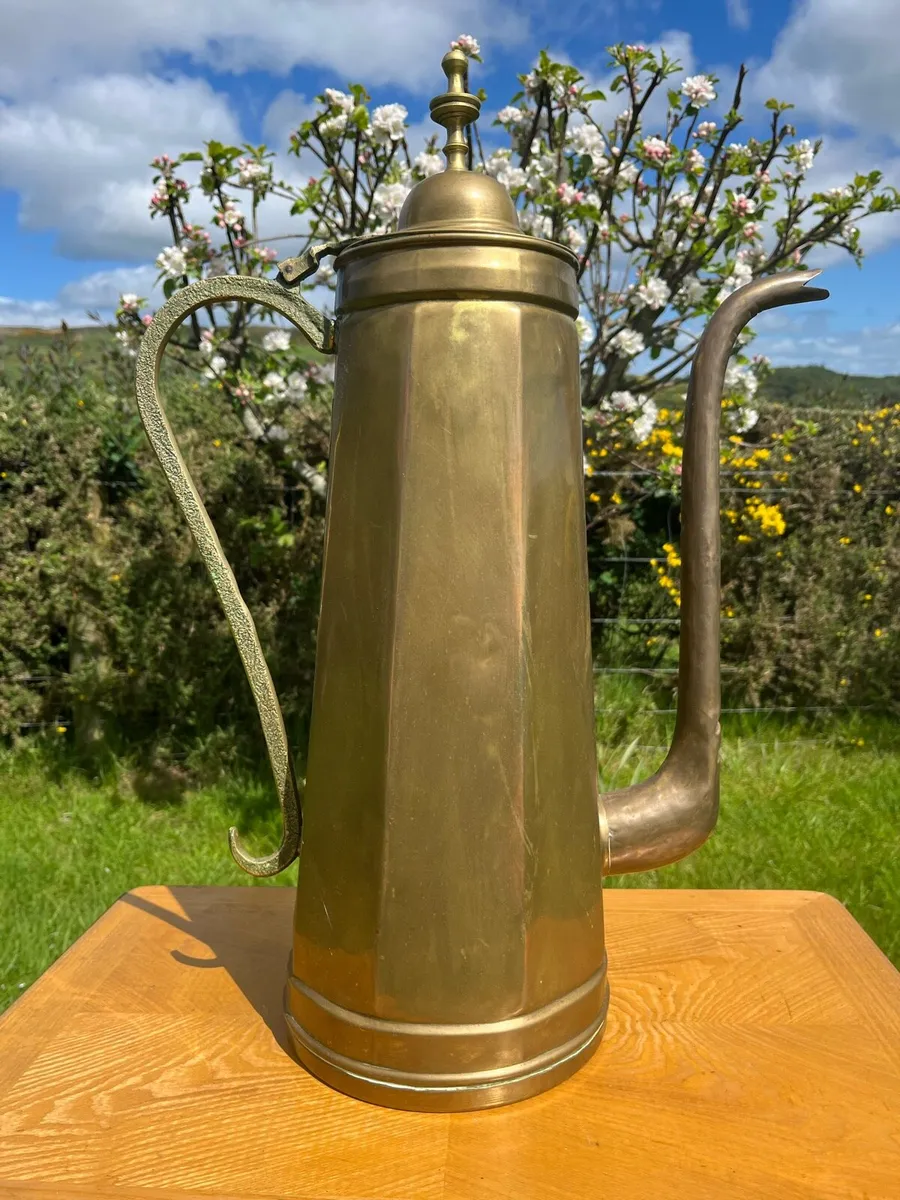 Vintage Brass Coffee pot - 54cm in height - - Image 2