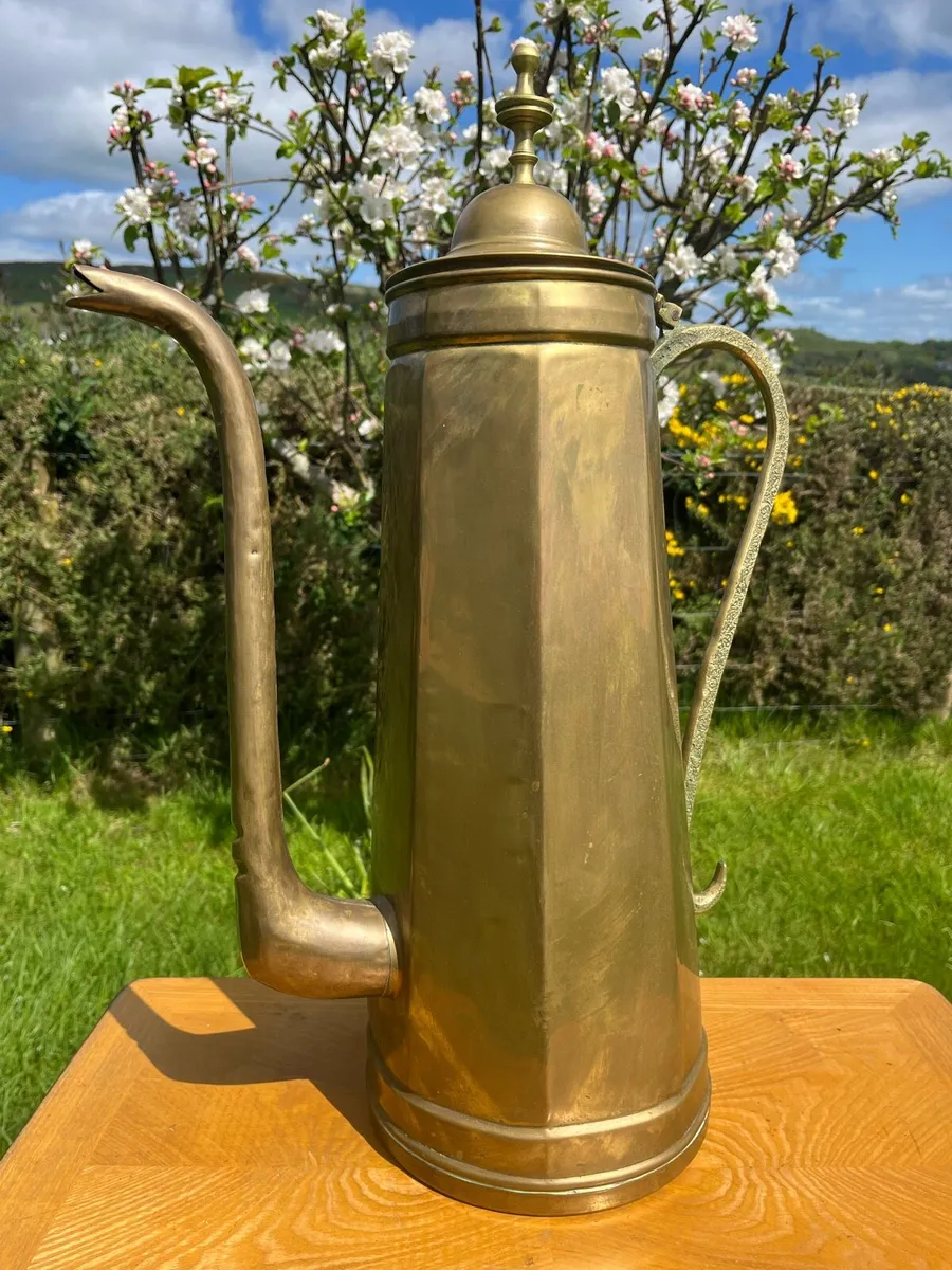 Vintage Brass Coffee pot - 54cm in height - - Image 4