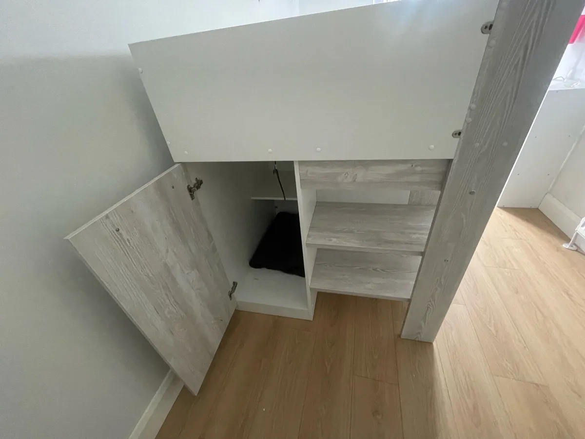Kids bunkbed with storage +mattress - Image 4
