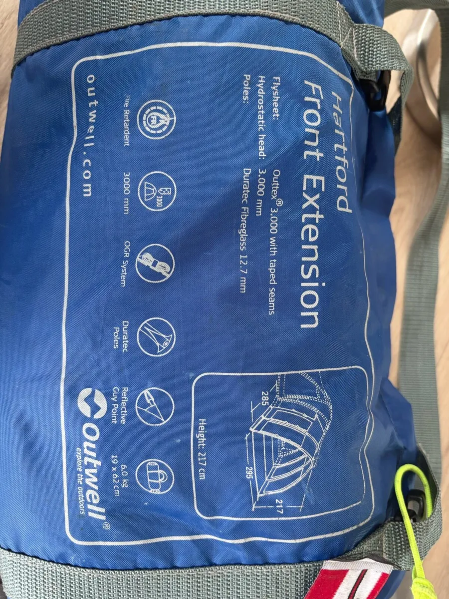 Outwell Hartford front extension for tent