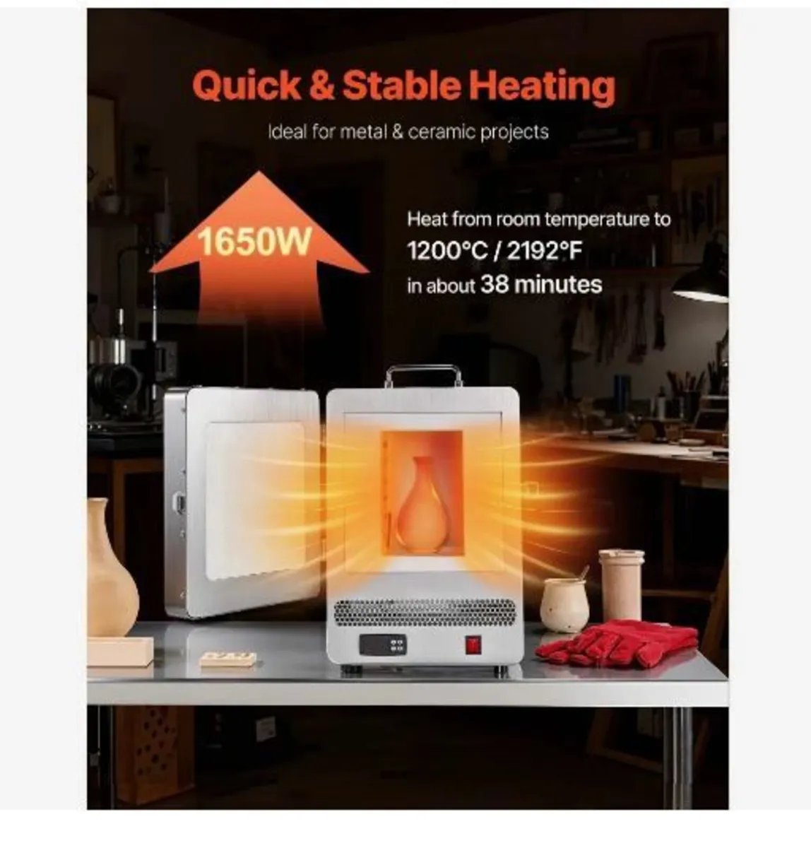 Electric Melting Furnace, 1650W - Image 2