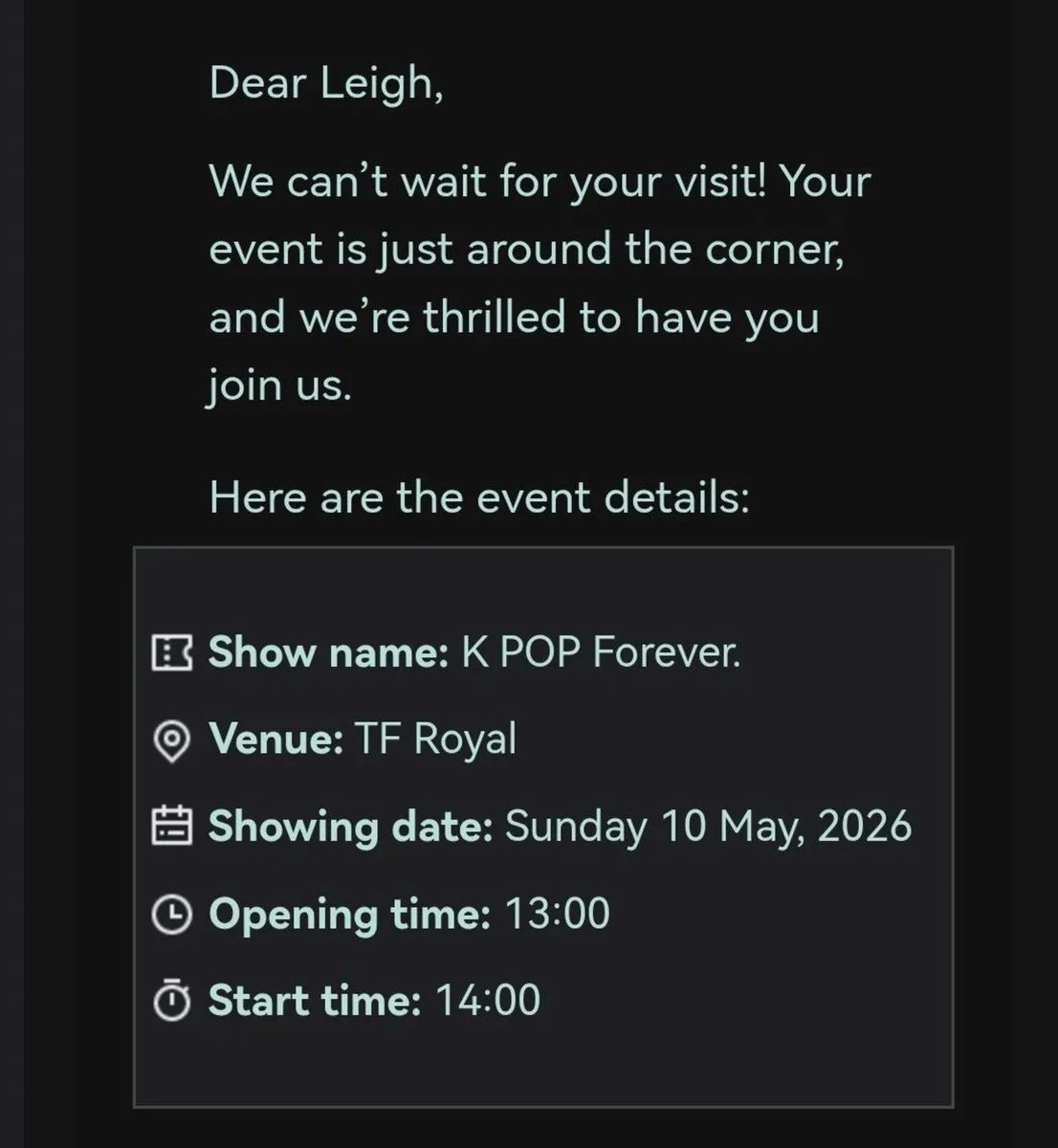 K Pop Forever Tribute Tickets - Image 2