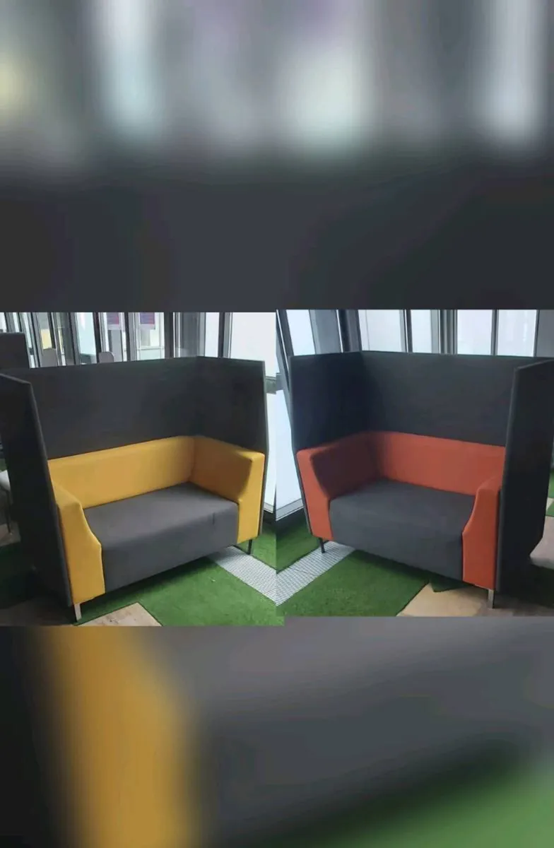 2 Office Privacy Booth Sofas - Image 1